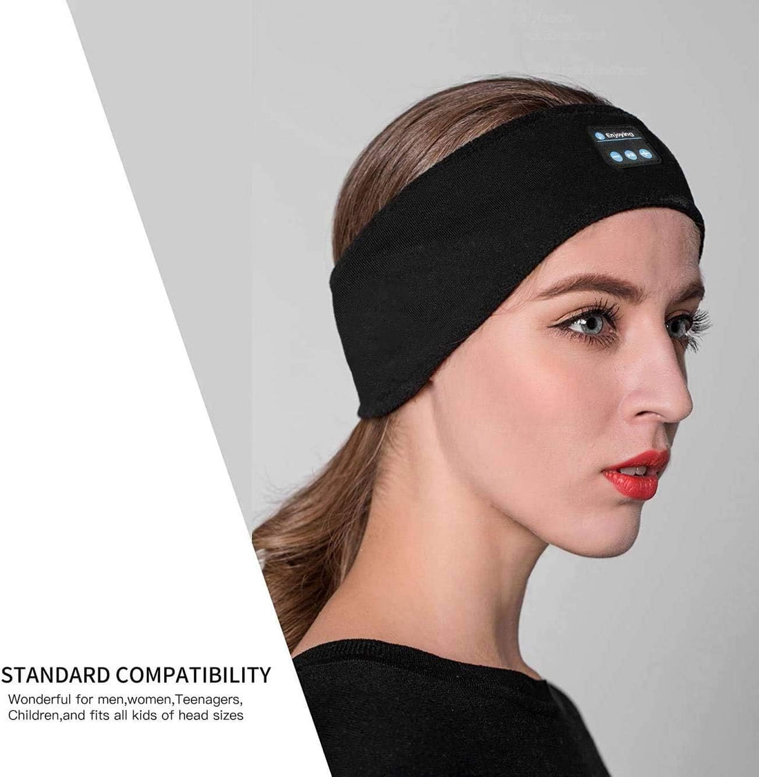 Bluetooth Sports Headband Headphones by  - Ultra-Thin HD Stereo for Workout, Travel, Meditation