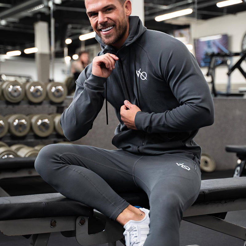 Hooded Sweater Cardigan Jacket Sports Fitness Suit Men