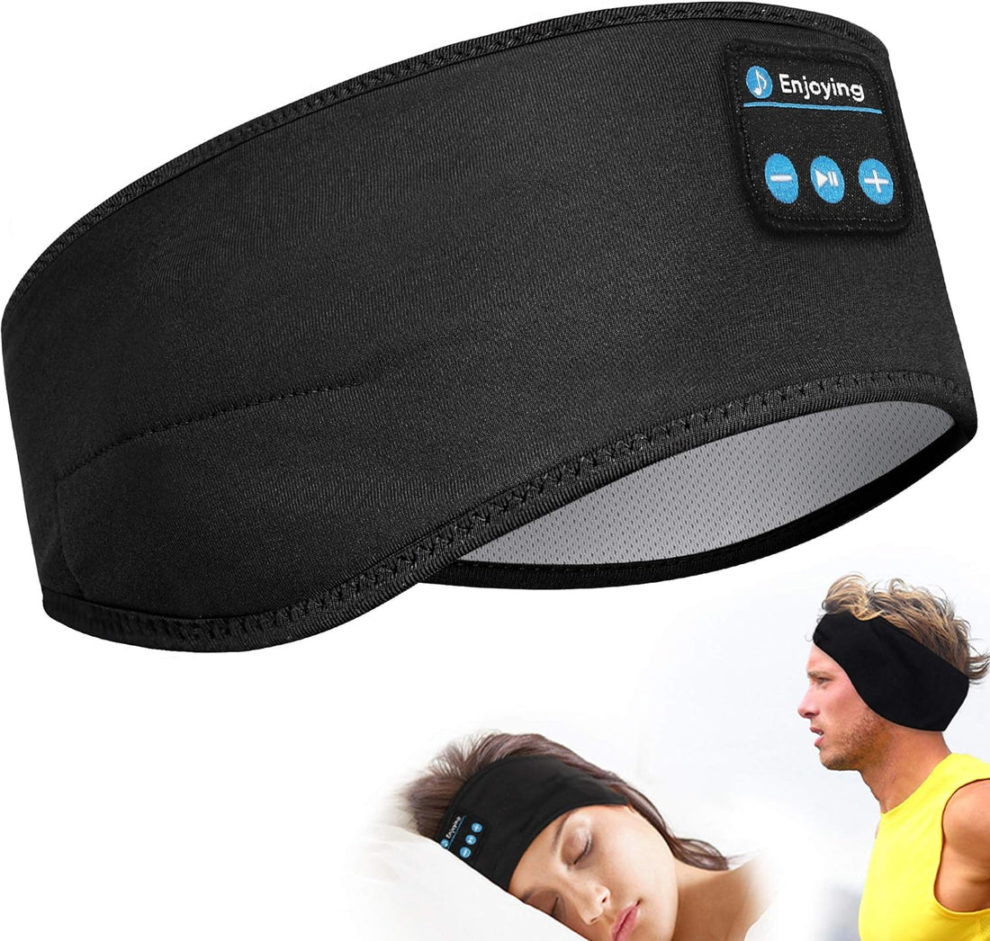 Bluetooth Sports Headband Headphones by  - Ultra-Thin HD Stereo for Workout, Travel, Meditation