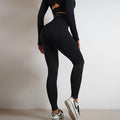 Yoga Pants Sports Gym Fitness Leggings And Long Sleeve