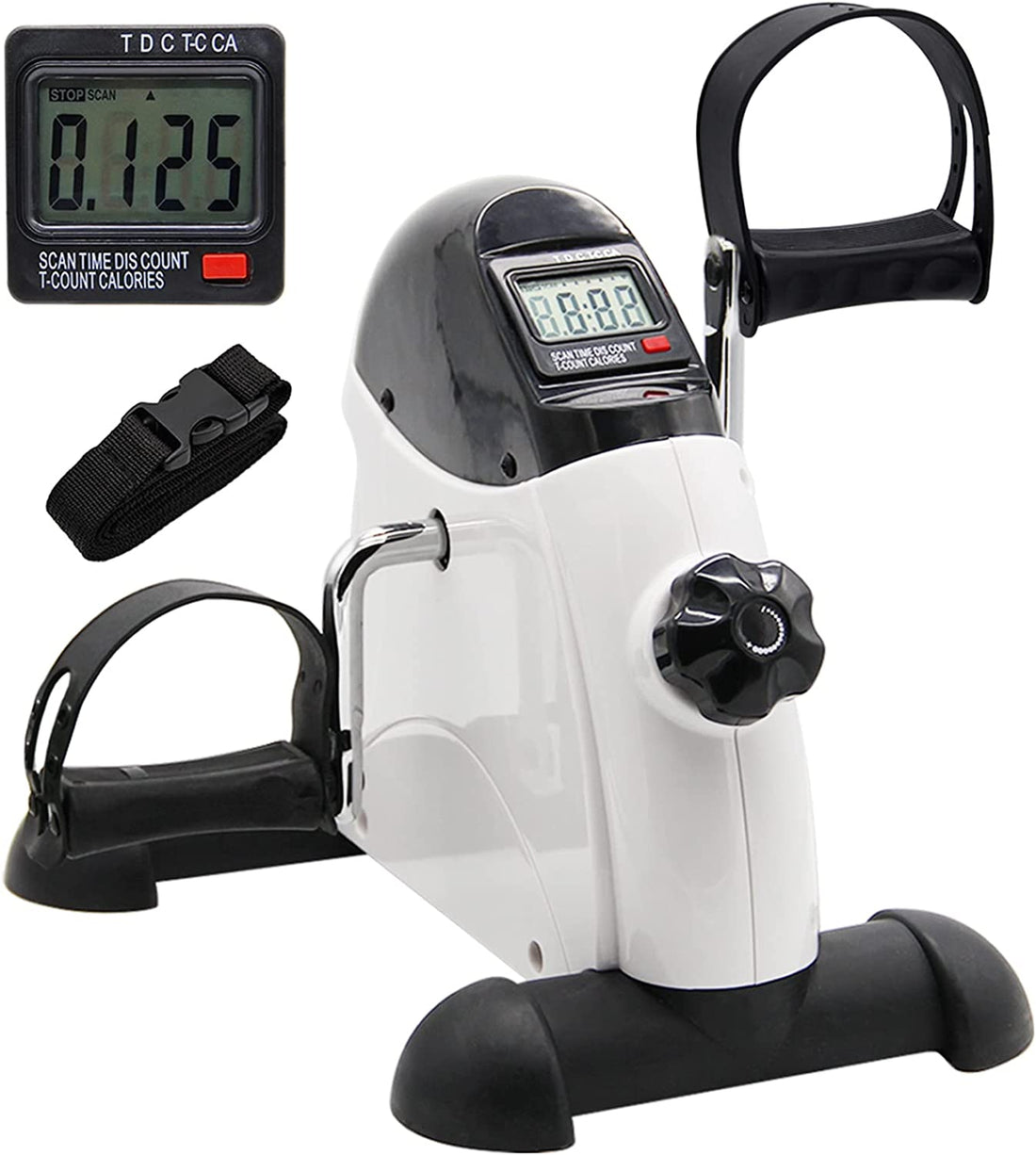 Portable Exercise Pedal Bike for Legs and Arms, Mini Exercise Peddler with LCD Display