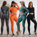 Yoga Pants Sports Gym Fitness Leggings And Long Sleeve