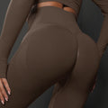 High Waist Seamless Yoga Pants Women's Solid Color