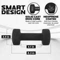 Neoprene Coated Dumbbells Hand Weight Sets of 2, Arm Weights for Women - Multiple Weight Options with 15 Colors - Black 10LBS