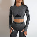 Yoga Pants Sports Gym Fitness Leggings And Long Sleeve