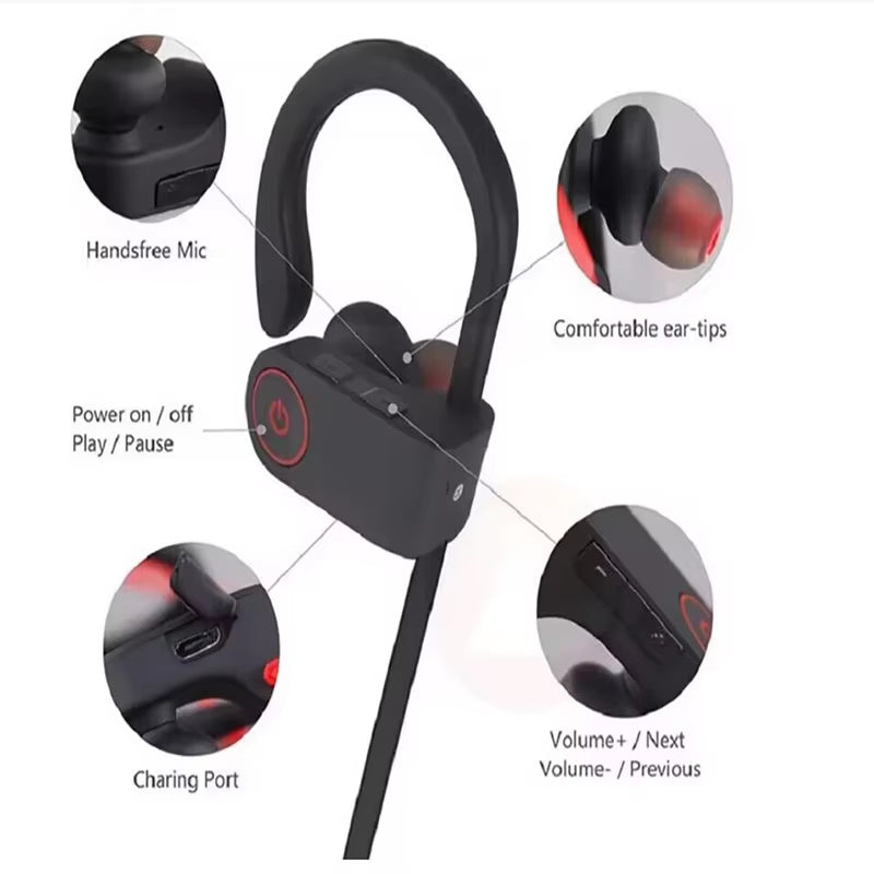 BT 5.3 Wireless with Longplaying Time Stereo Soundproof Headphone , Suitable for Sports, Exercise, Running, Exercise, Gym