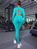 Sports Suits Long Sleeve Fitness Leggings Sports Gym