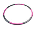 Weighted Hula Hoop, 2.5 Lb Exercise Hula Hoops for Adults, 8 Detachable Sections, Pink & Gray